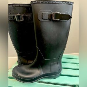 Kamik black rain boots womens size 7
